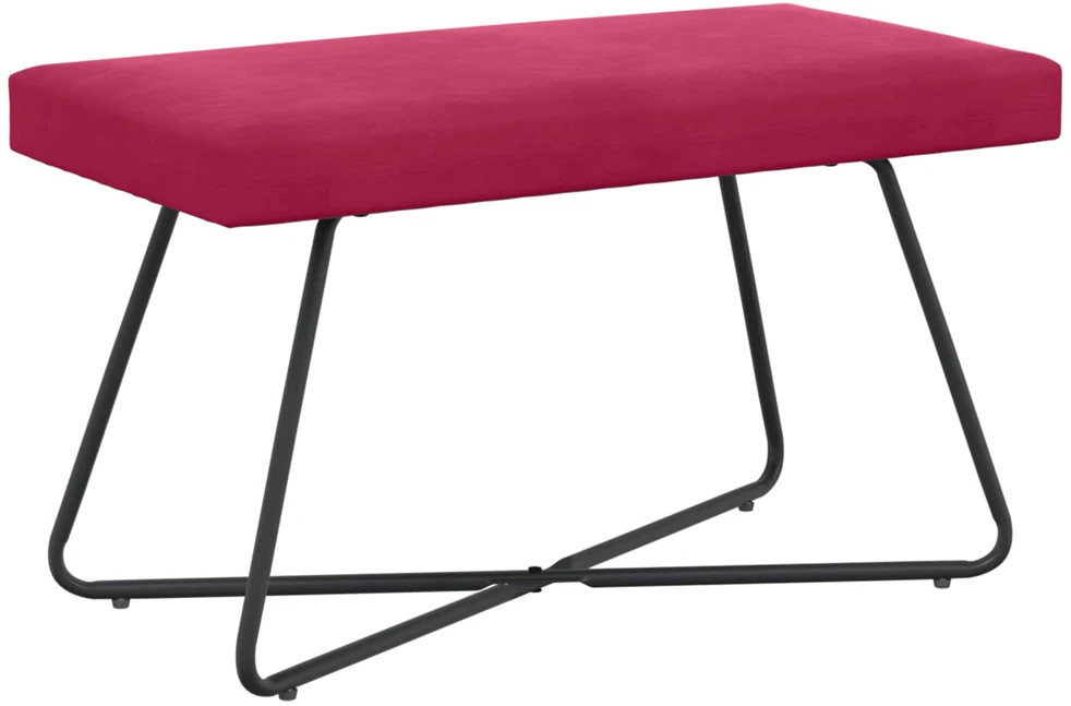 suoliukas Vyno raudona 80 x 40 x 45 cm Aksomas