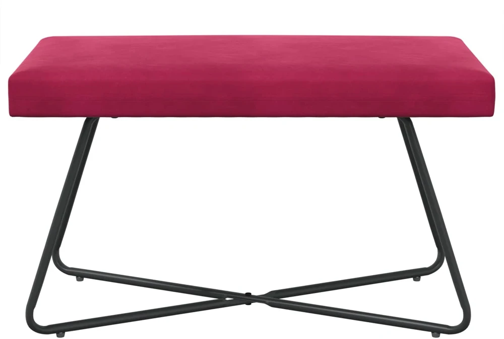 suoliukas Vyno raudona 80 x 40 x 45 cm Aksomas