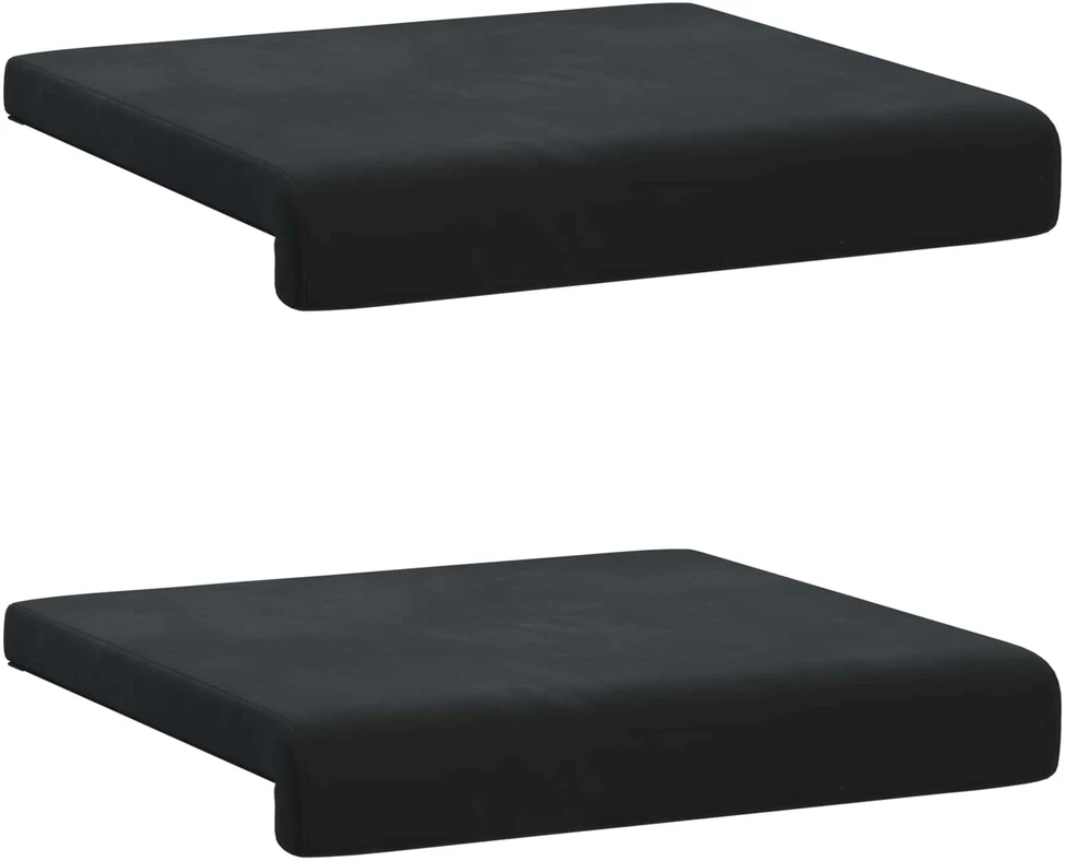 Suoliuko pagalvė 2 vnt. Aksomas Juoda Gylis 35 cm