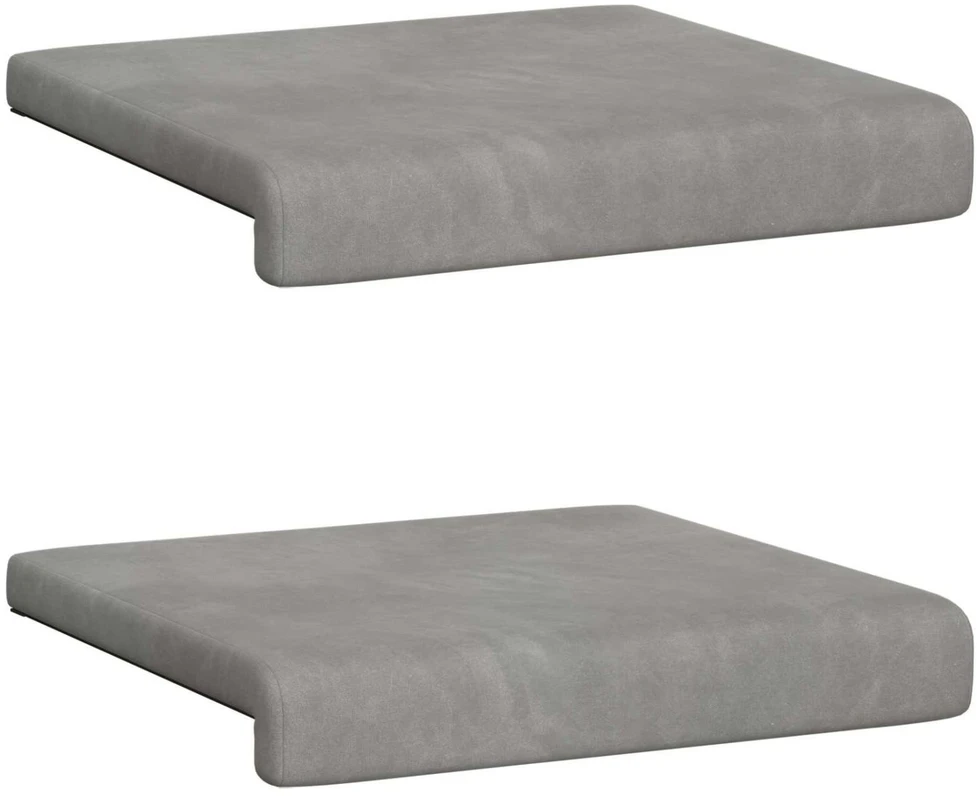 Suoliuko pagalvė 2 vnt. Aksomas Šviesiai pilka Gylis 35 cm