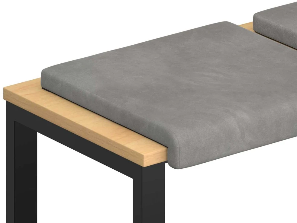 Suoliuko pagalvė 2 vnt. Aksomas Šviesiai pilka Gylis 35 cm