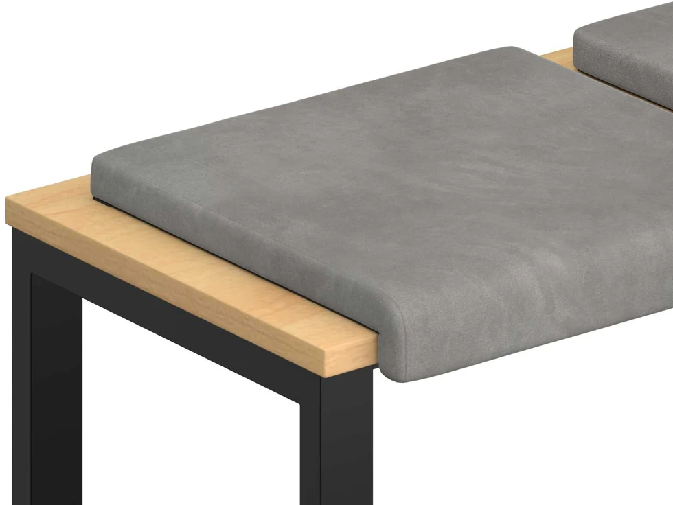 Suoliuko pagalvė 2 vnt. Aksomas Šviesiai pilka Gylis 35 cm