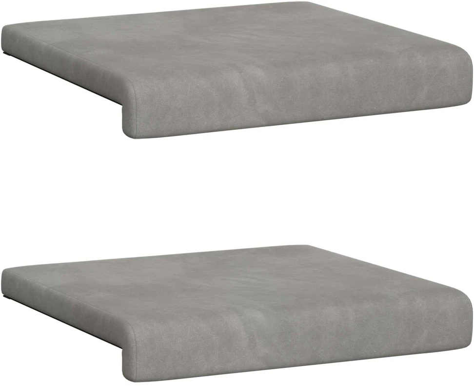 Suoliuko pagalvė 2 vnt. Aksomas Šviesiai pilka Gylis 35 cm