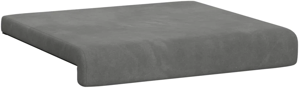 Suoliuko pagalvė 2 vnt. Aksomas Tamsiai pilka Gylis 35 cm