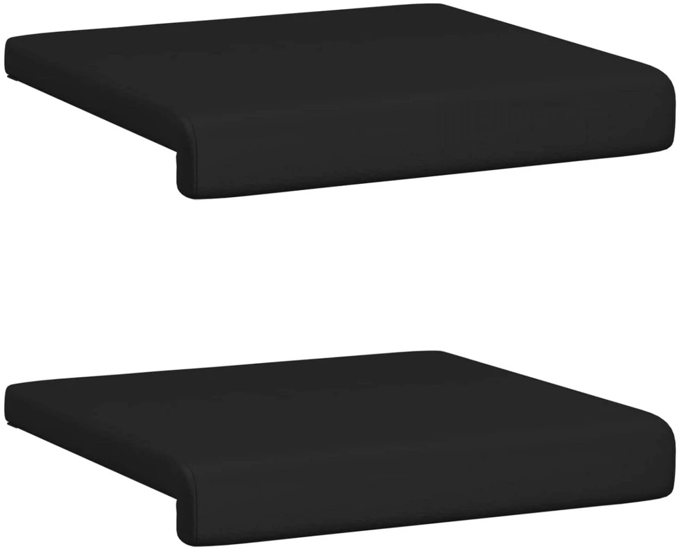 Suoliuko pagalvė 2 vnt. Dirbtinė oda Juoda Gylis 35 cm