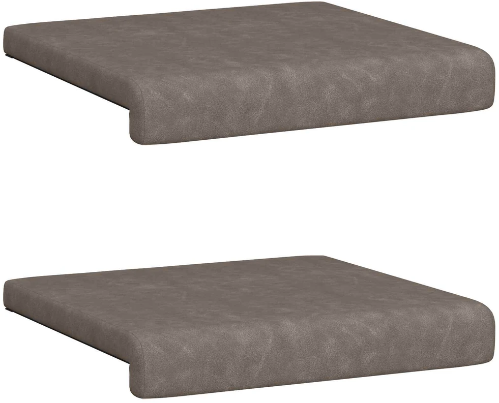 Suoliuko pagalvė 2 vnt. Dirbtinė oda Pilka Gylis 35 cm