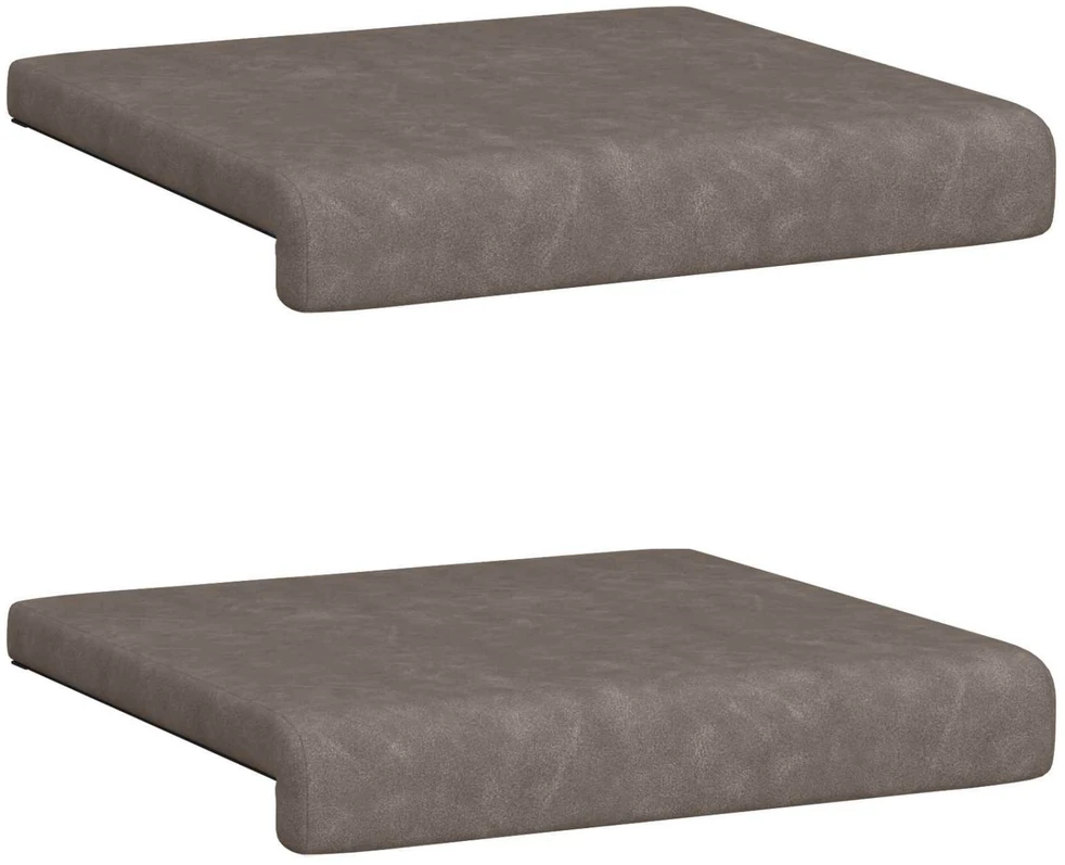 Suoliuko pagalvė 2 vnt. Dirbtinė oda Pilka Gylis 35 cm