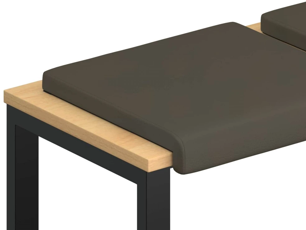 Suoliuko pagalvė 2 vnt. Dirbtinė oda Pilka Gylis 35 cm