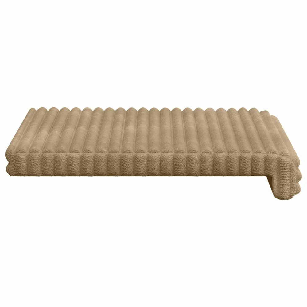 Suoliuko pagalvė 2 vnt. Pūkuota korduroja Taupe Gylis 35 cm