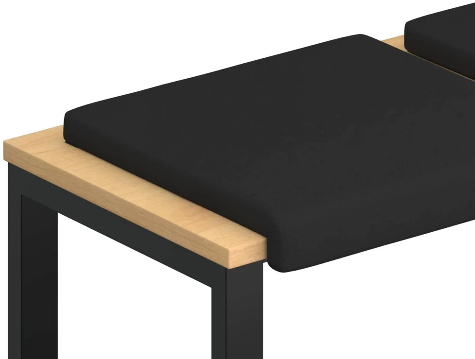 Suoliuko pagalvė 2 vnt. Tekstūruotas aksomas Juoda Gylis 35 cm