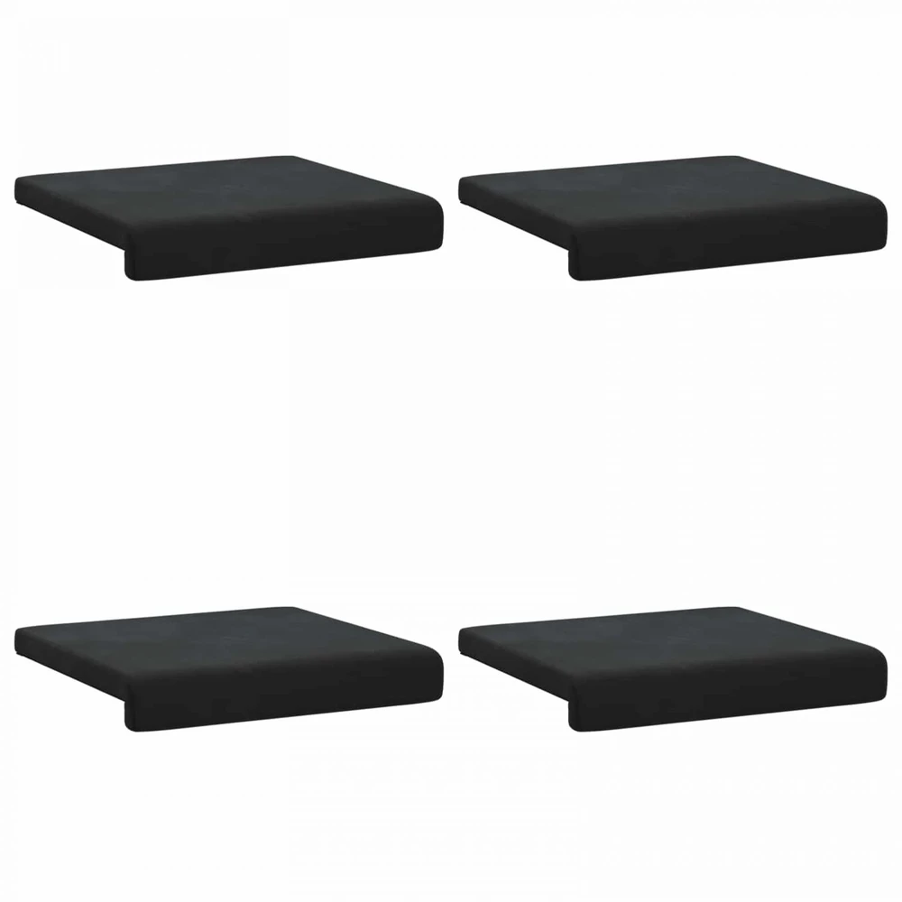 Suoliuko pagalvė 4 vnt. Aksomas Juoda Gylis 35 cm