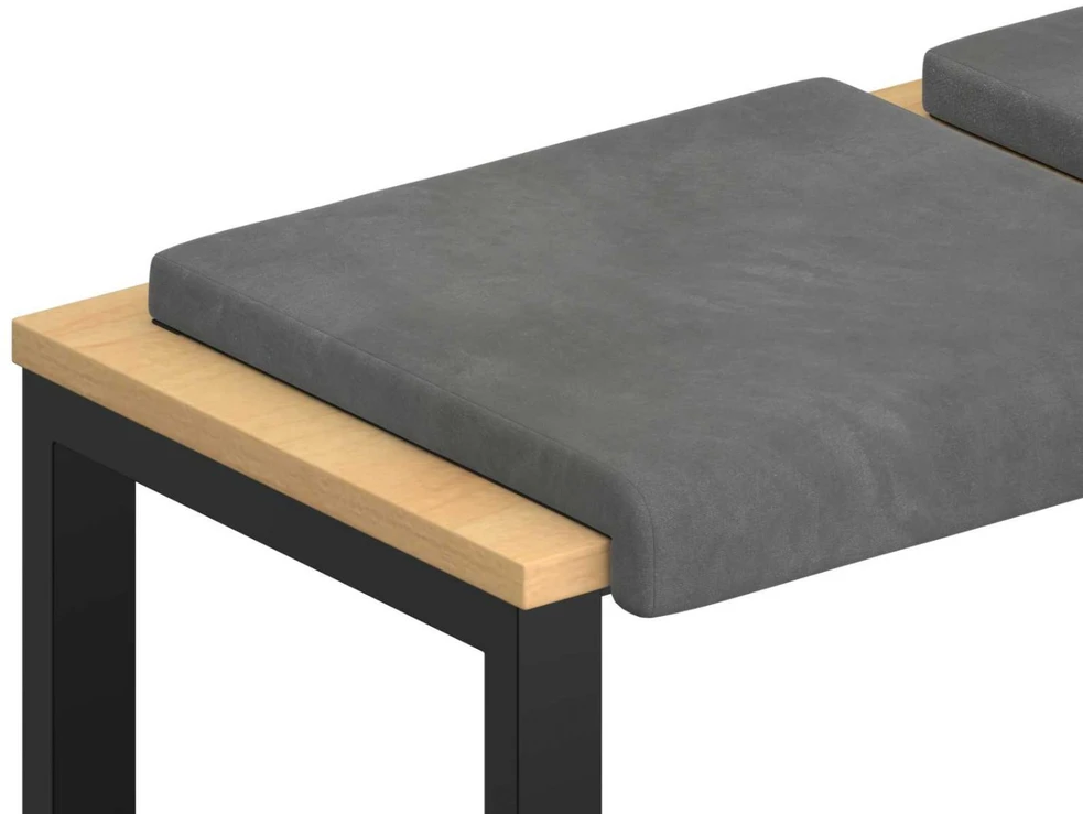 Suoliuko pagalvė 4 vnt. Aksomas Tamsiai pilka Gylis 35 cm