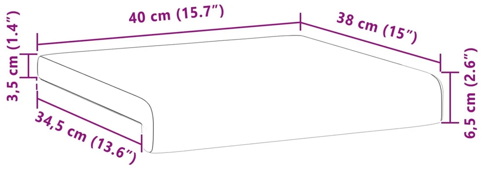 Suoliuko pagalvė 4 vnt. Dirbtinė oda Vyno raudona Gylis 35 cm