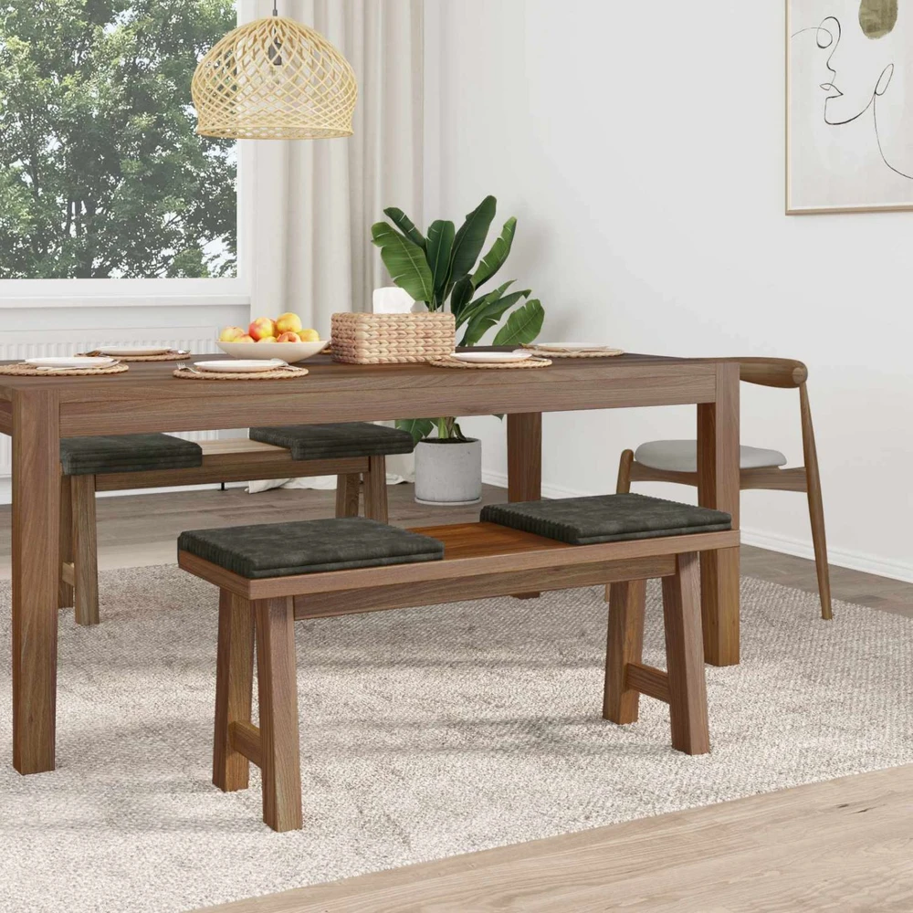 Suoliuko pagalvė 4 vnt. Pūkuota korduroja Antracito Gylis 35 cm