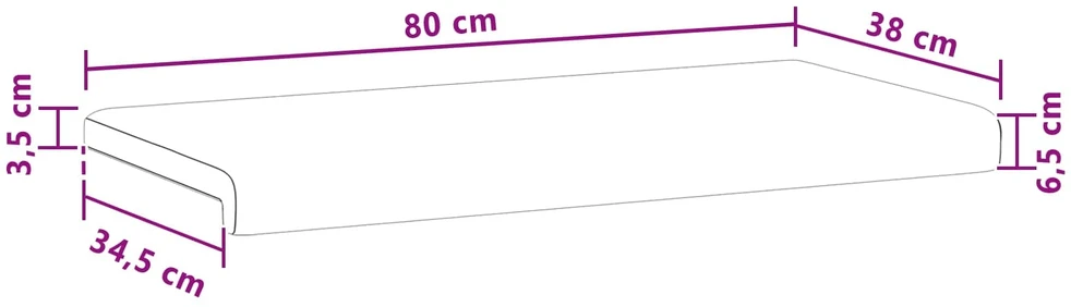 Suoliuko pagalvė Aksomas Tamsiai pilka Gylis 35 cm