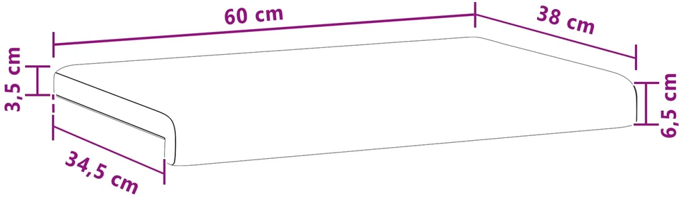 Suoliuko pagalvė Audinys Šviesiai pilka Gylis 35 cm