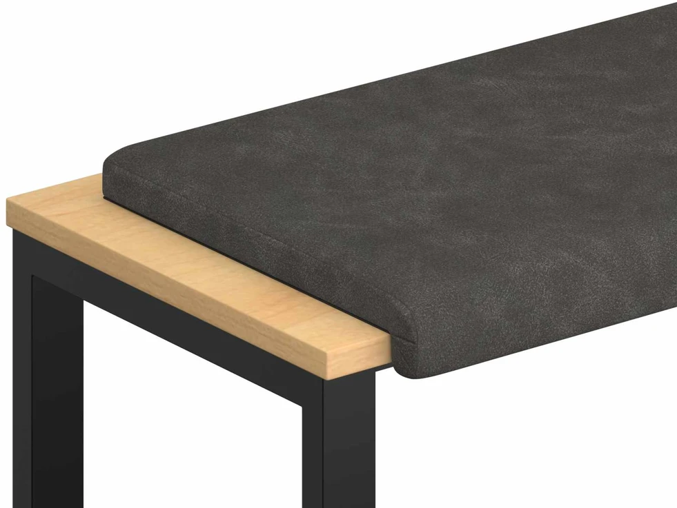Suoliuko pagalvė Dirbtinė oda Juoda Gylis 35 cm