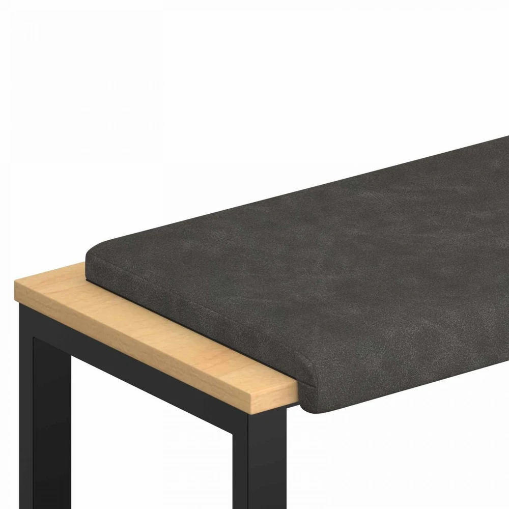Suoliuko pagalvė Dirbtinė oda Juoda Gylis 35 cm