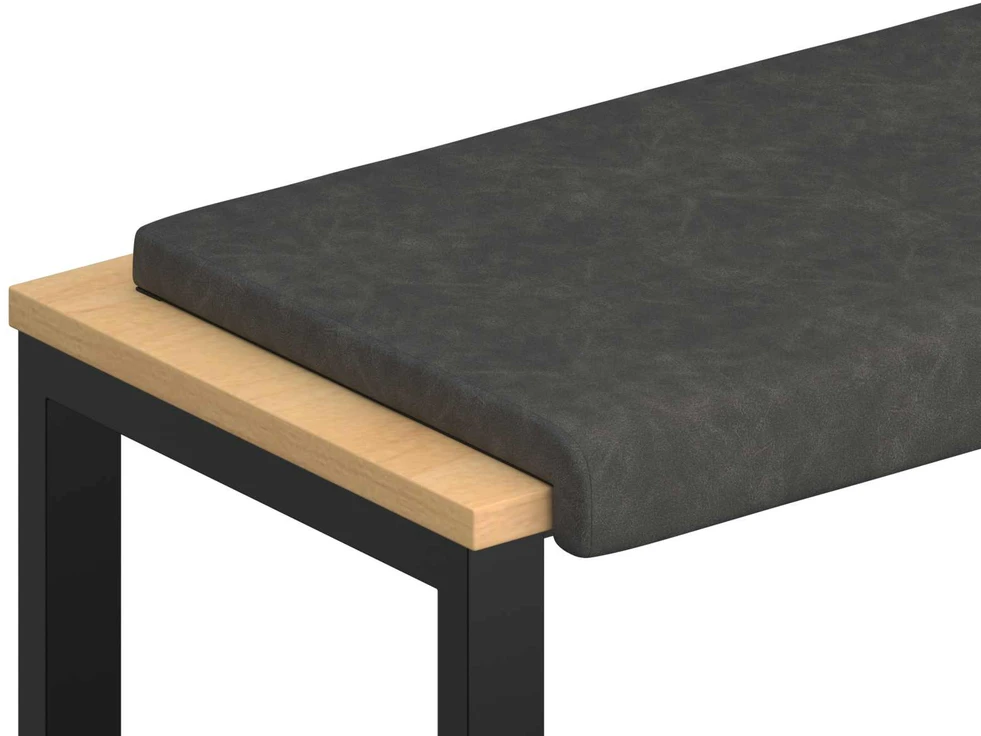 Suoliuko pagalvė Dirbtinė oda Juoda Gylis 35 cm