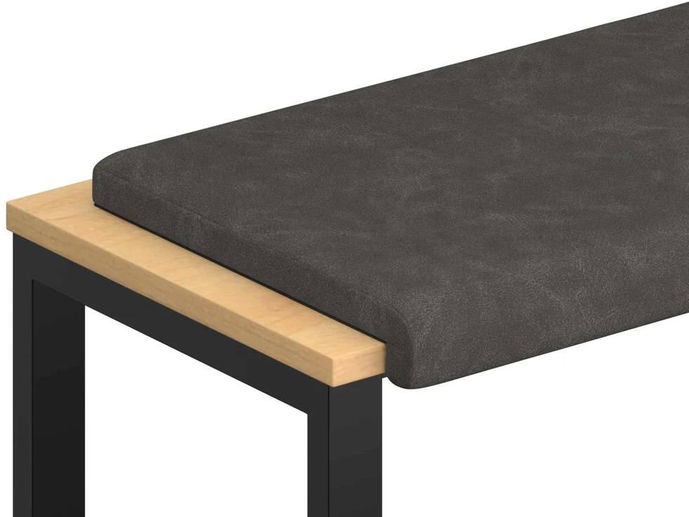 Suoliuko pagalvė Dirbtinė oda Juoda Gylis 35 cm