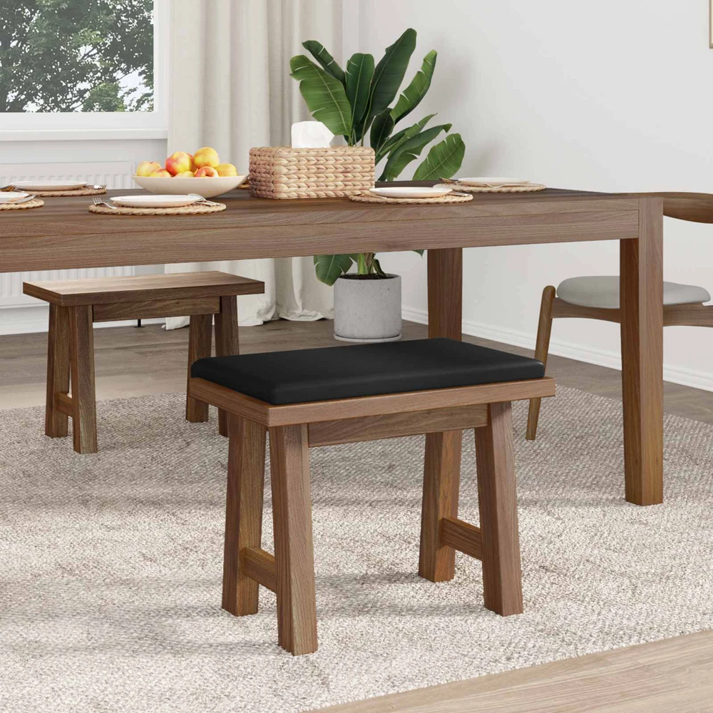Suoliuko pagalvė Dirbtinė oda Juoda Gylis 35 cm