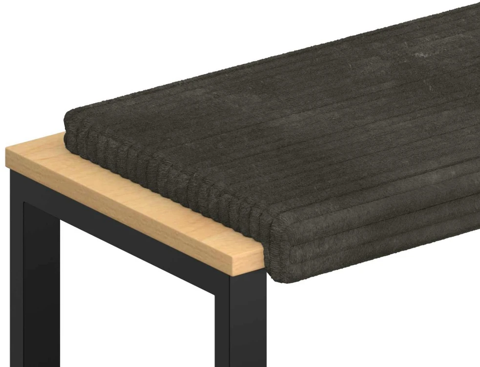 Suoliuko pagalvė Pūkuota korduroja Antracito Gylis 35 cm