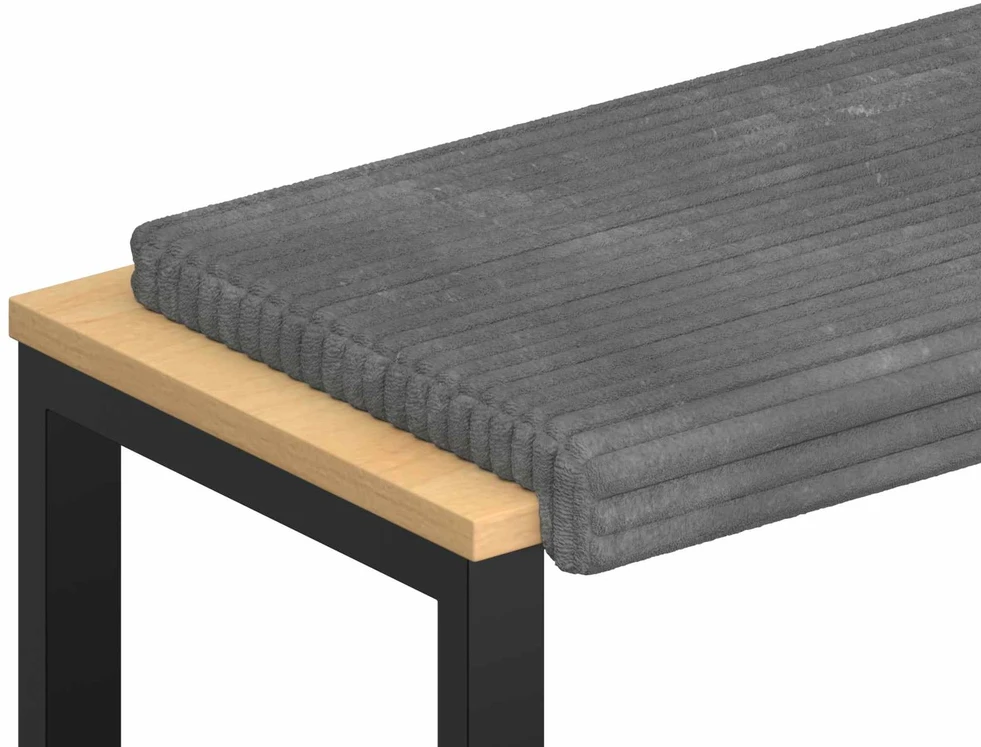Suoliuko pagalvė Pūkuota korduroja Šviesiai pilka Gylis 35 cm