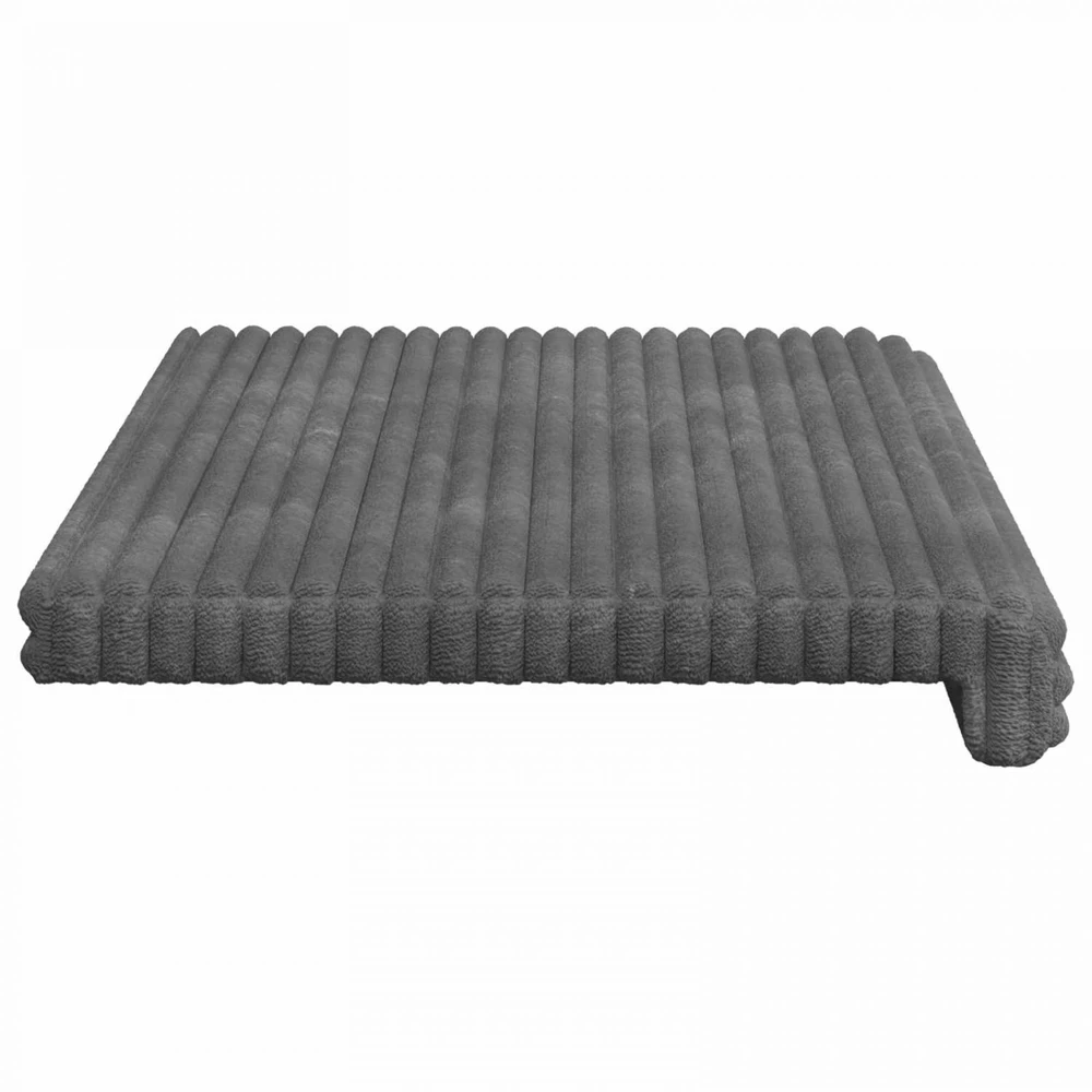 Suoliuko pagalvė Pūkuota korduroja Šviesiai pilka Gylis 35 cm