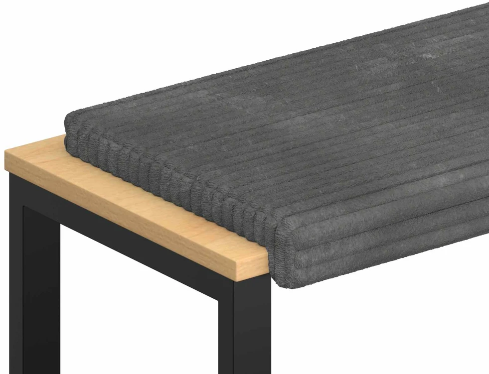 Suoliuko pagalvė Pūkuota korduroja Šviesiai pilka Gylis 35 cm