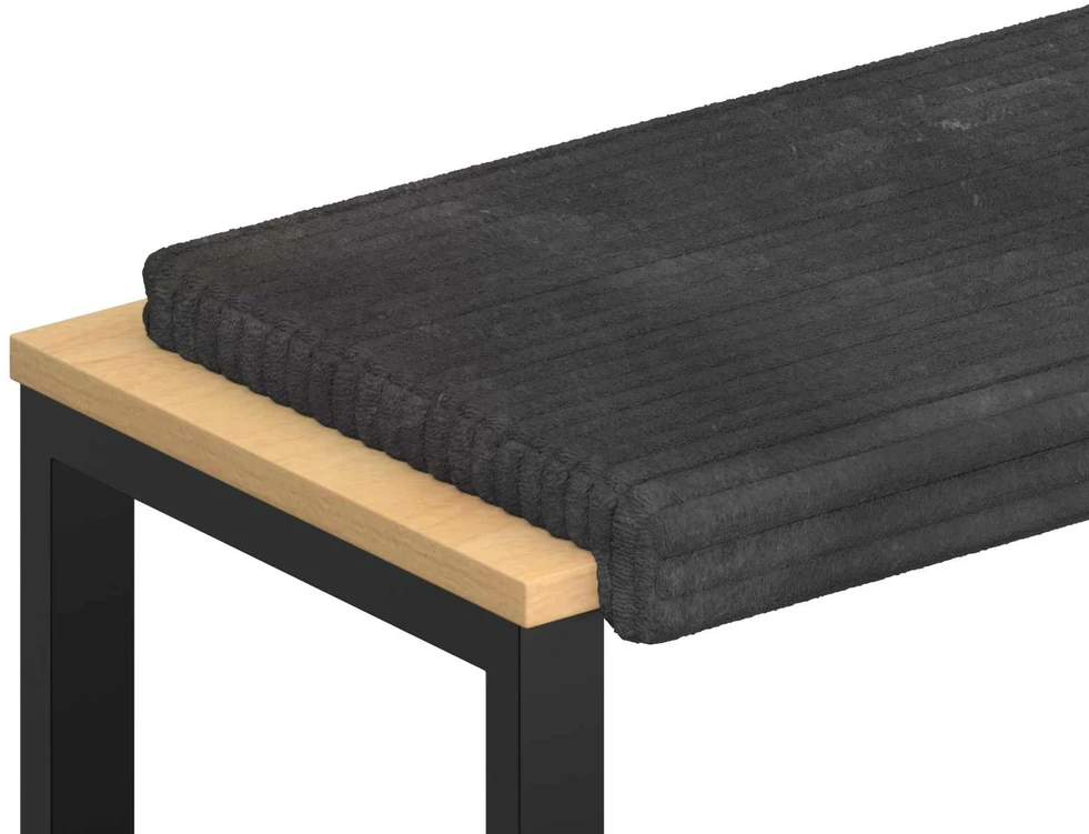Suoliuko pagalvė Pūkuota korduroja Tamsiai pilka Gylis 35 cm