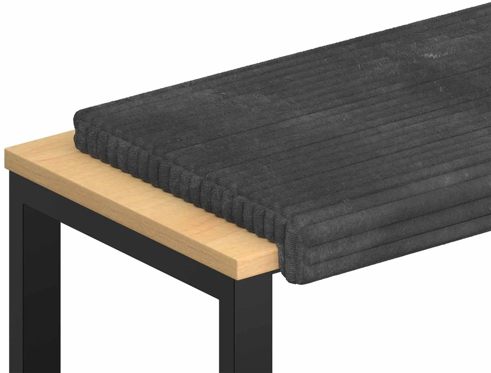Suoliuko pagalvė Pūkuota korduroja Tamsiai pilka Gylis 35 cm