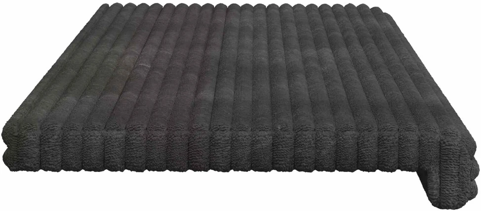 Suoliuko pagalvė Pūkuota korduroja Tamsiai pilka Gylis 35 cm