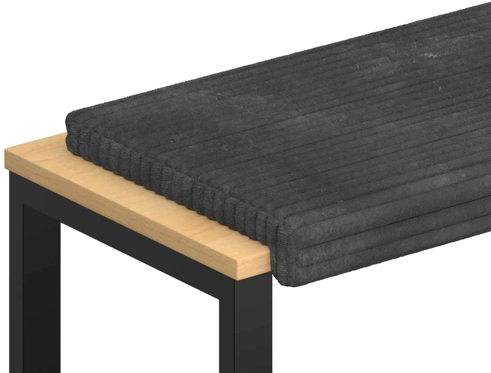 Suoliuko pagalvė Pūkuota korduroja Tamsiai pilka Gylis 35 cm