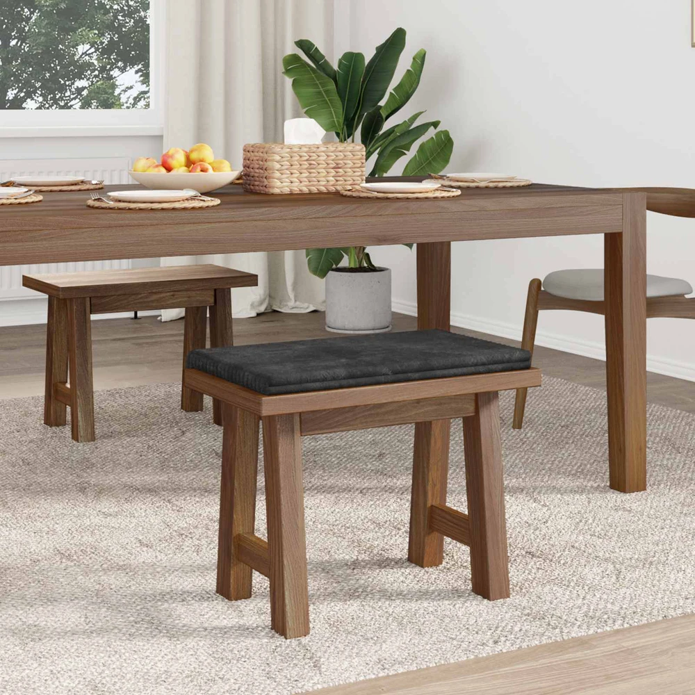 Suoliuko pagalvė Pūkuota korduroja Tamsiai pilka Gylis 35 cm
