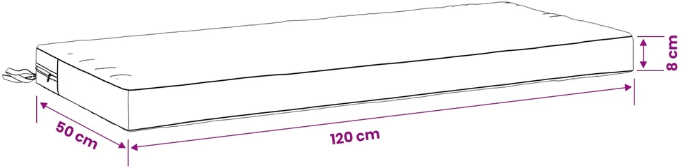Suoliuko pagalvė SOEST 100% poliesteris Juoda 120 x 50 x 8 cm