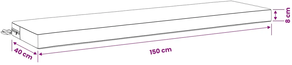 Suoliuko pagalvė SOEST 100% poliesteris Mėlyna 150 x 40 x 8 cm