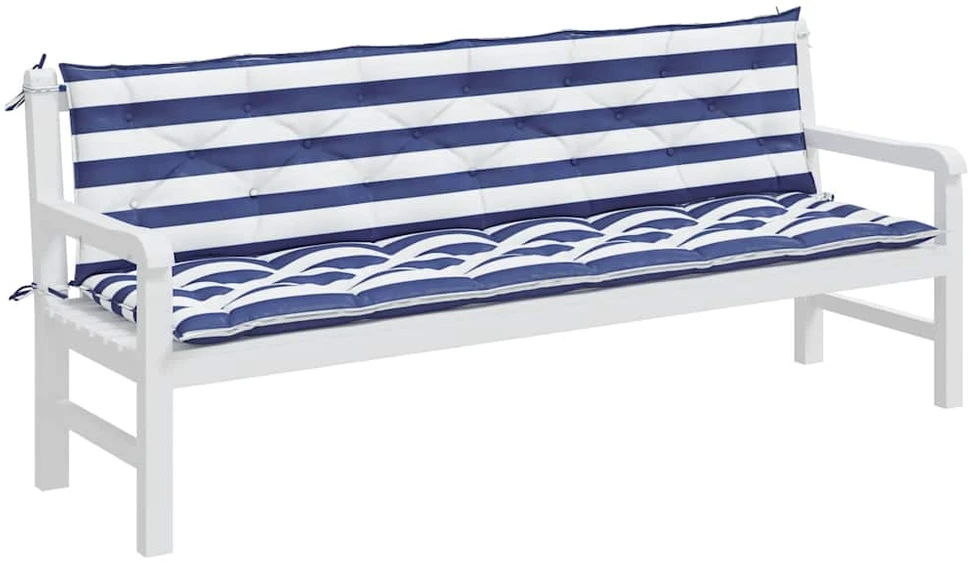 Suoliuko pagalvėlės, 2vnt., mėlynos/baltos, 200x50x7cm, audinys
