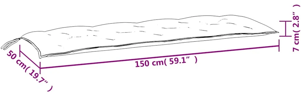 Suoliuko pagalvėlės, 2vnt., turkio, 150x50x7cm, audinys