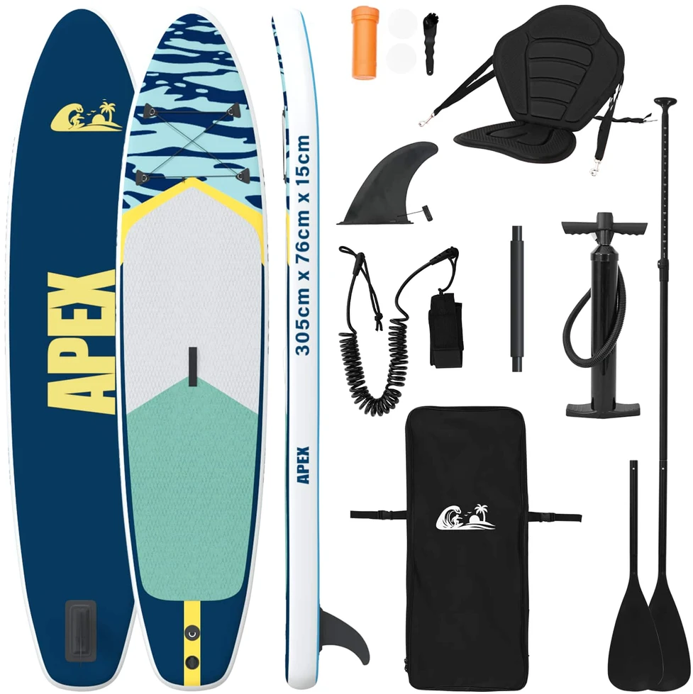 SUP lenta su sėdyne 2-in-1 APEX 305 x 76 x 15 cm Mėlyna