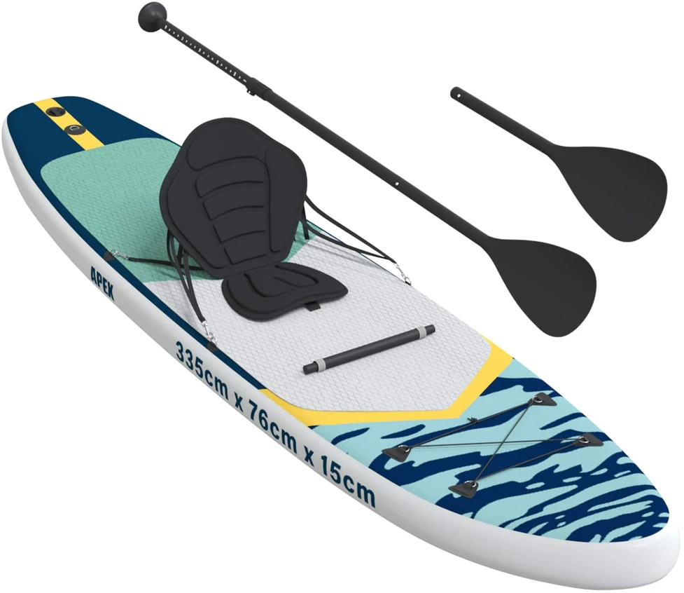 SUP lenta su sėdyne 2-in-1 APEX 335 x 76 x 15 cm Tamsiai mėlyna