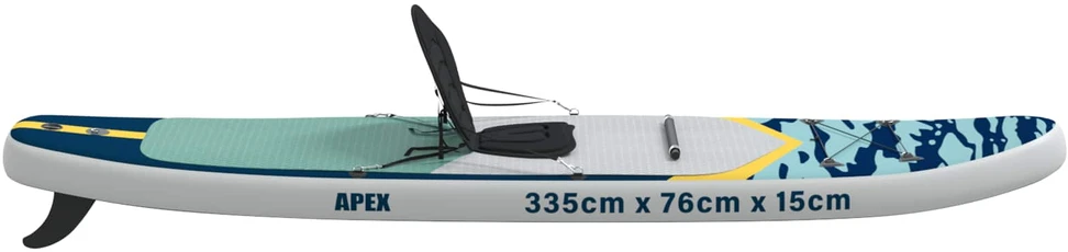 SUP lenta su sėdyne 2-in-1 APEX 335 x 76 x 15 cm Mėlyna