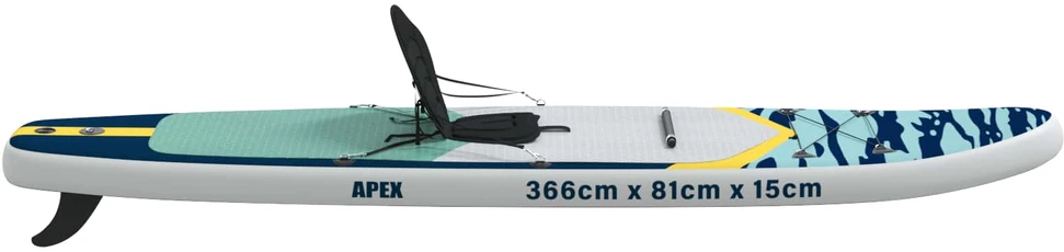 SUP lenta su sėdyne 2-in-1 APEX 366 x 81 x 15 cm Mėlyna