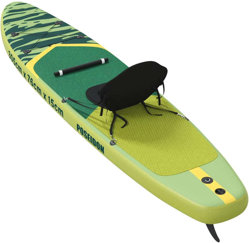 SUP lenta su sėdyne 2-in-1 POSEIDON 305 x 76 x 15 cm Žalia