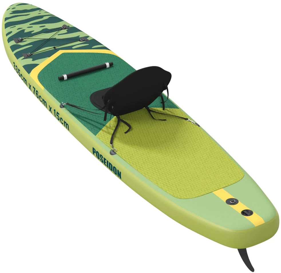 SUP lenta su sėdyne 2-in-1 POSEIDON 335 x 76 x 15 cm Žalia