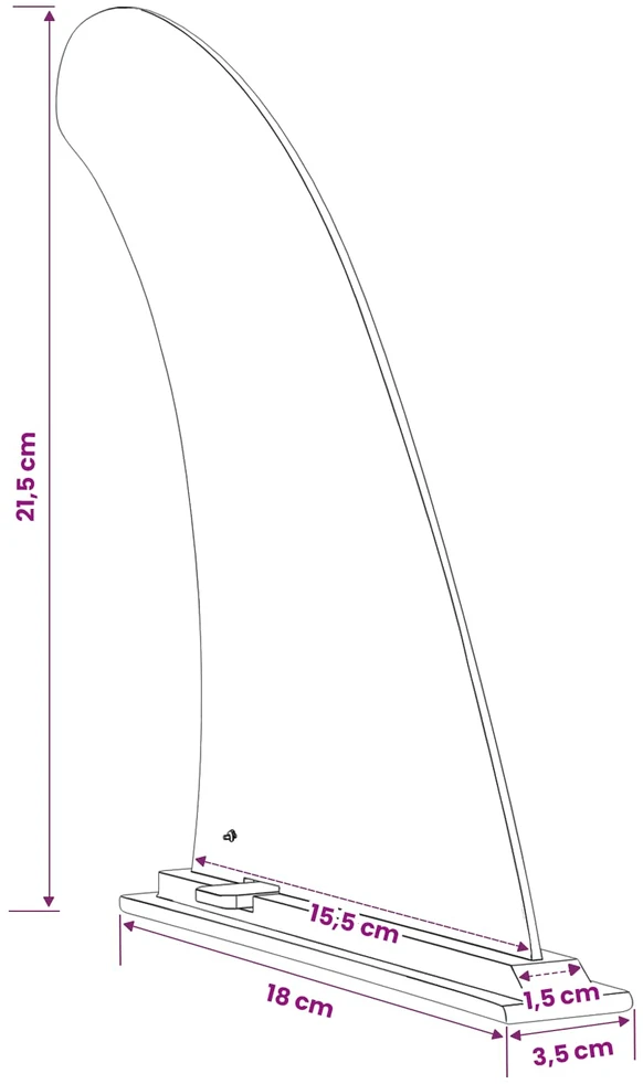 SUP plunksna 3,5 x 18 x 21,5 cm Nailonas Juoda