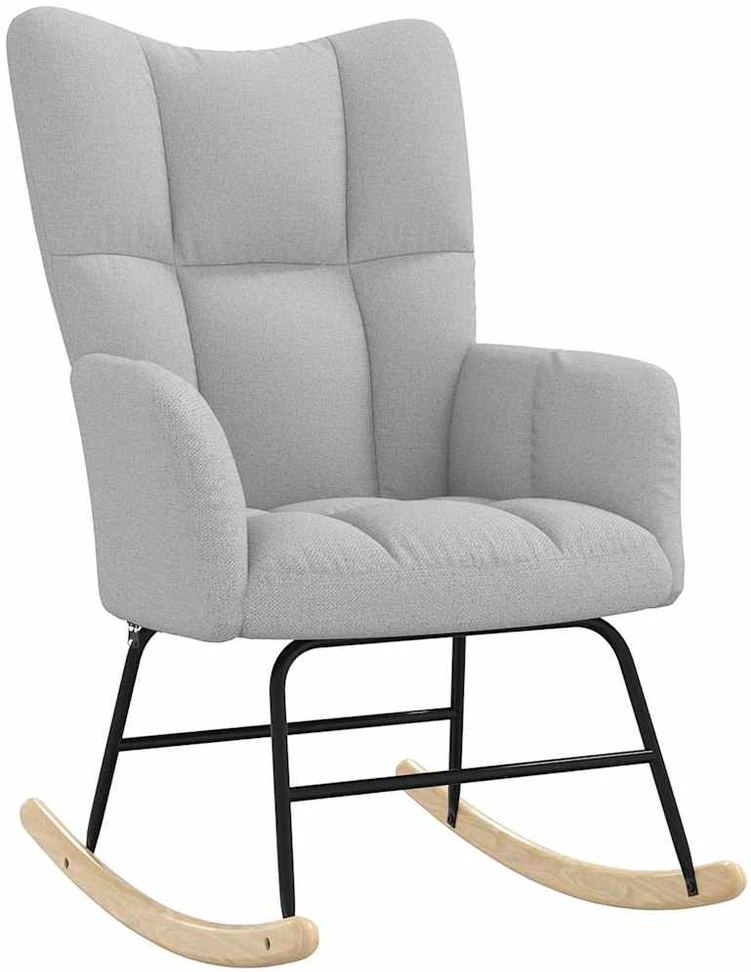 supama kėdė su Footstool Cloud Pilkas audiniu