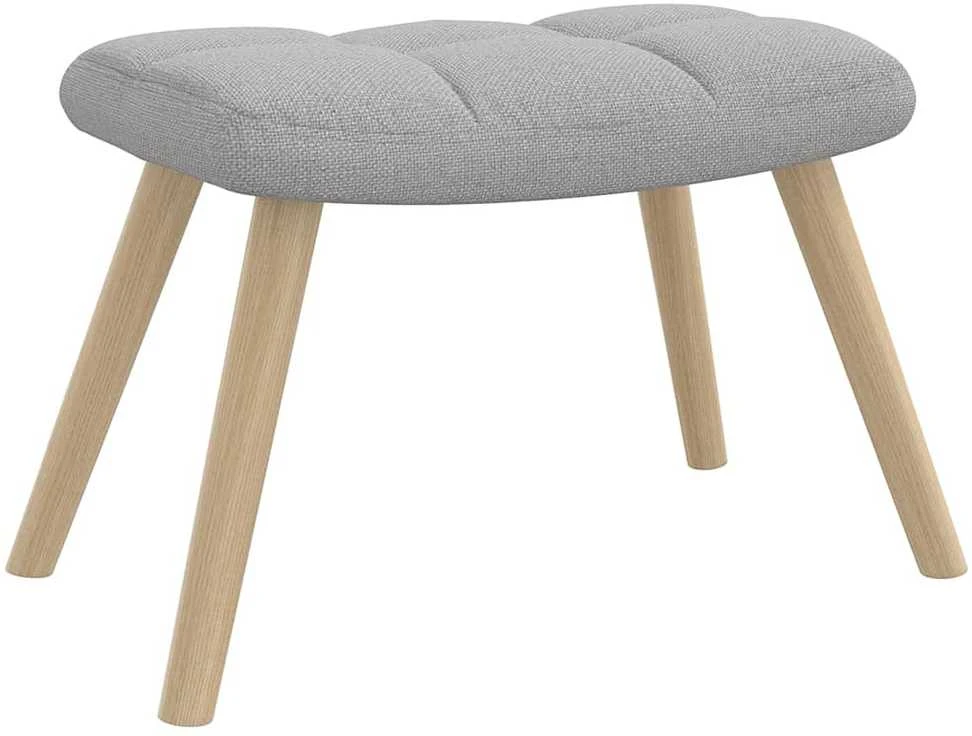 supama kėdė su Footstool Cloud Pilkas audiniu