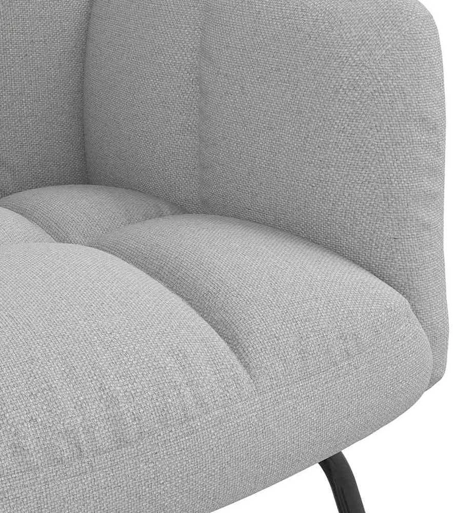 supama kėdė su Footstool Cloud Pilkas audiniu