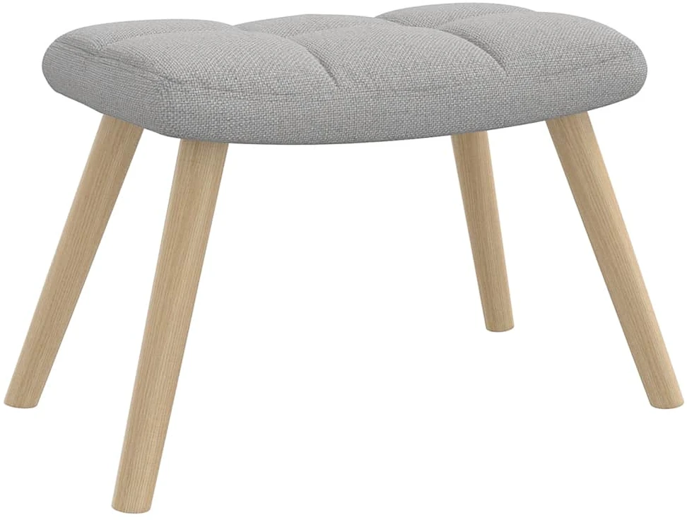 supama kėdė su Footstool Cloud Pilkas audiniu