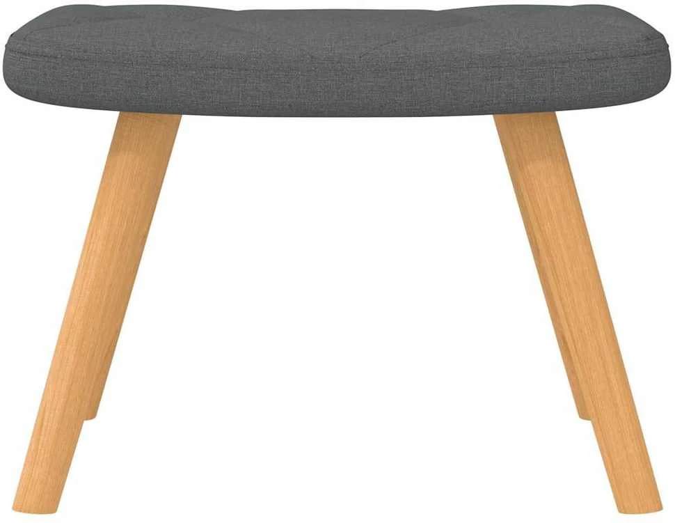 Supama kėdė su pakoja, tamsiai pilkos spalvos, audinys